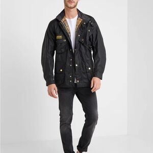 Barbour International A7 Men's Black Jacket with Additional Line